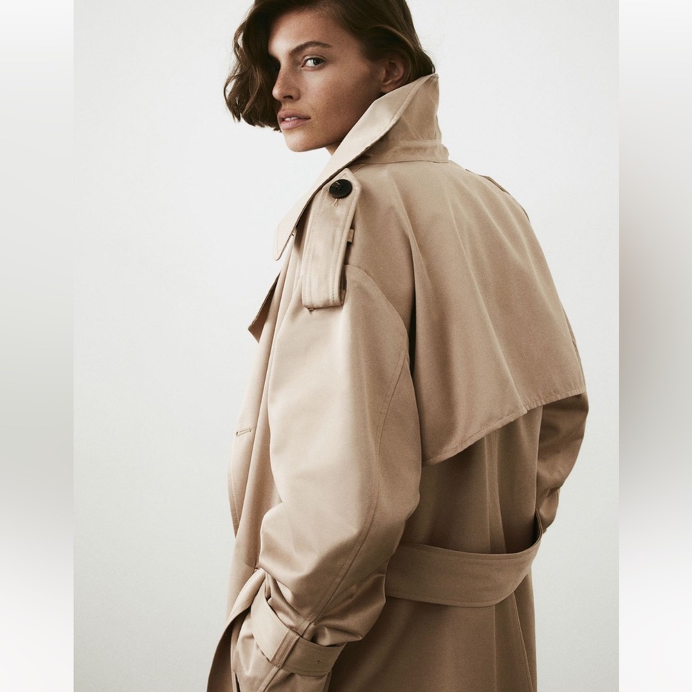 Oversized Double Breasted Trench Coat - Picture 4 of 6